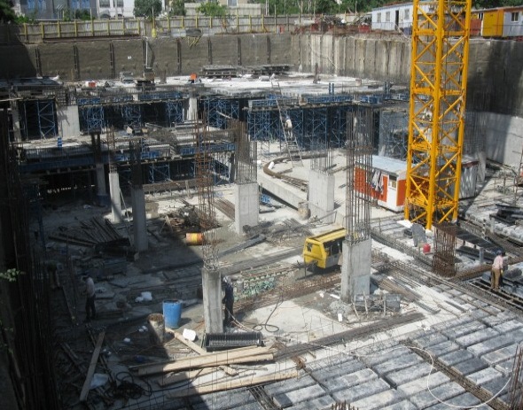 Execution concrete and steel structures of Tehranpars Building 