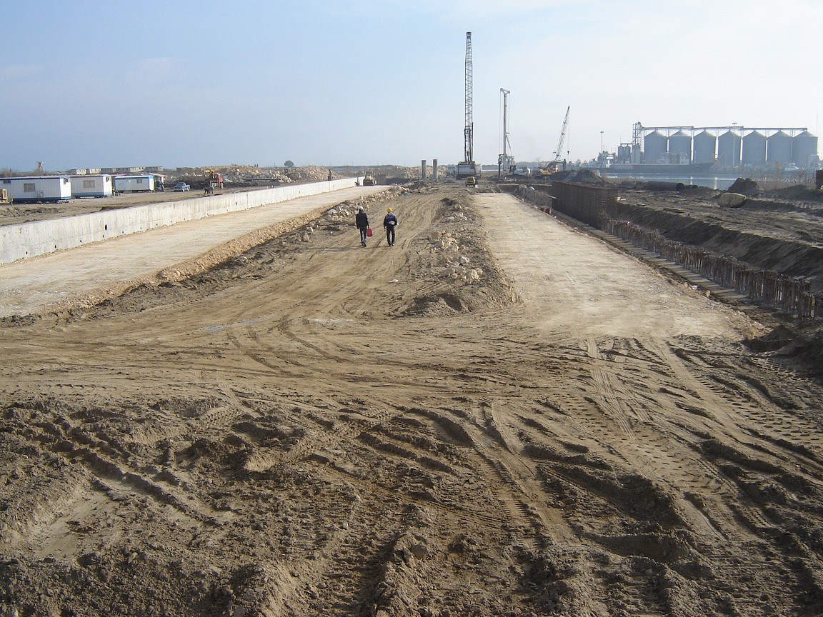 Operations of piles for multipurpose quay and wall